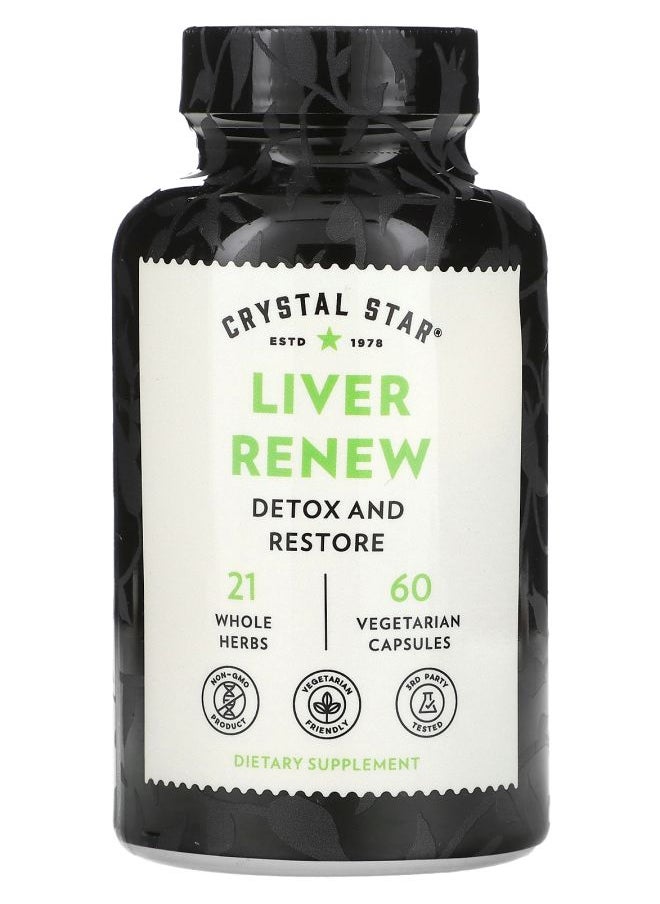 Crystal Star Liver Renew 60 Vegetarian Capsules 
