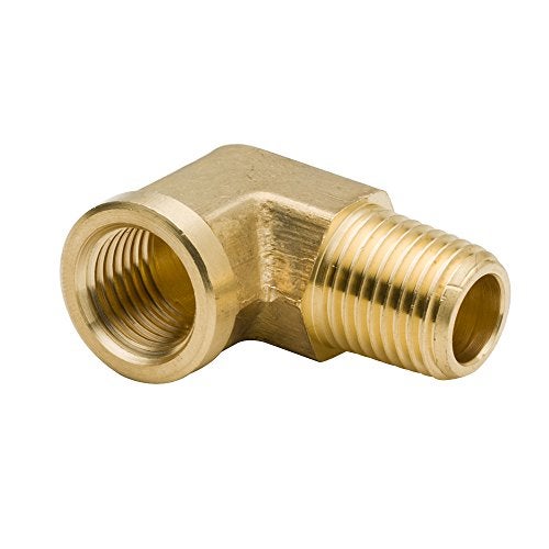 Legines 1/8 Inch Brass Street 90 Degree Elbow 1/8" NPT Male x 1/8" NPT Female Forged Pipe Fitting (Pack of 2) - Image 2