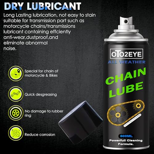 OTO2EYE Bike Chain Lube with Chain Cleaning Brush for Motorcycle and Bicycle (500ml) - Image 4
