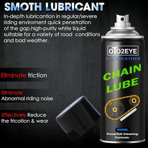 OTO2EYE Bike Chain Lube with Chain Cleaning Brush for Motorcycle and Bicycle (500ml) - Image 5