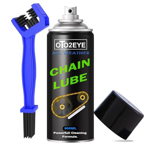 OTO2EYE Bike Chain Lube with Chain Cleaning Brush for Motorcycle and Bicycle (500ml) - Image 1