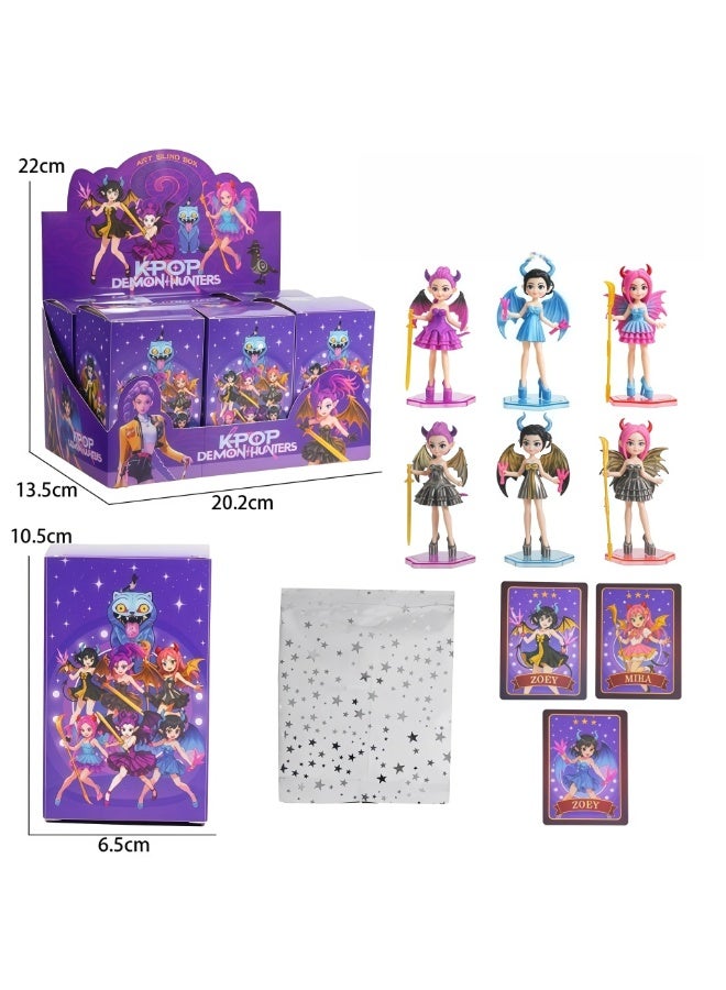 عام كبوب شيطان الصيادين 6 أعمى مربع الدمى ، لطيف دمية اللعب ، يدوية الصنع الحلي ، هدايا للعائلة والأصدقاء - Image 3