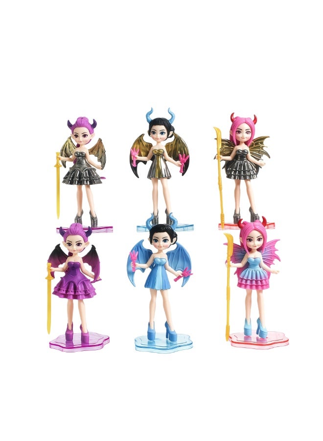 عام كبوب شيطان الصيادين 6 أعمى مربع الدمى ، لطيف دمية اللعب ، يدوية الصنع الحلي ، هدايا للعائلة والأصدقاء - Image 2