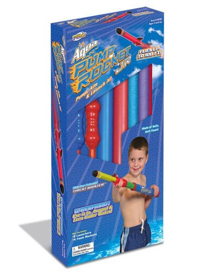 Geospace Aqua Pump Rocket JR - Double Water Fun Pack, Two Launchers and Four Rockets, Pool and Beach Toy - Image 2