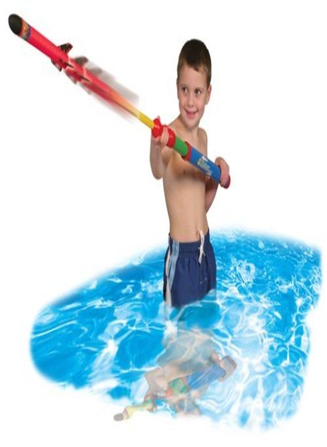 Geospace Aqua Pump Rocket JR - Double Water Fun Pack, Two Launchers and Four Rockets, Pool and Beach Toy - Image 1