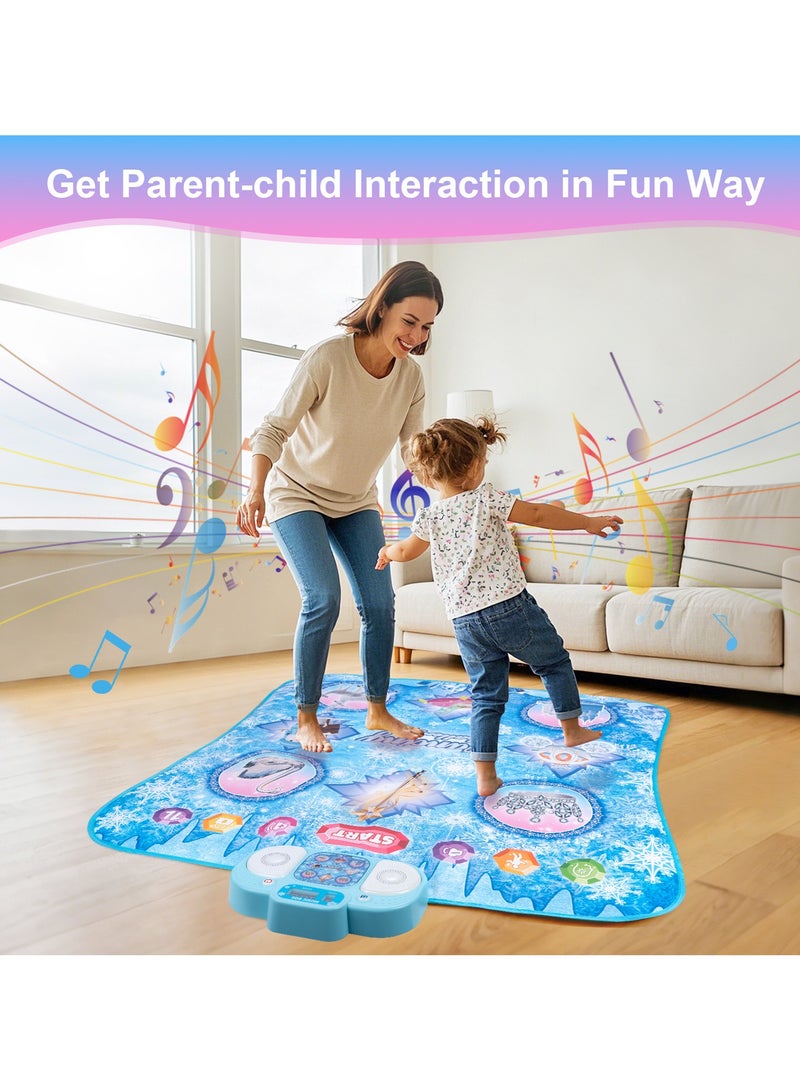 Single-Person Dance Mat Early Learning Music Mat for Children 87×91cm Memory Mode Challenge Exercise Pad Non-Slip Thickened Foot-Activated Music Game Mat Indoor Fitness Parent-Child Interactive Toy - Image 4