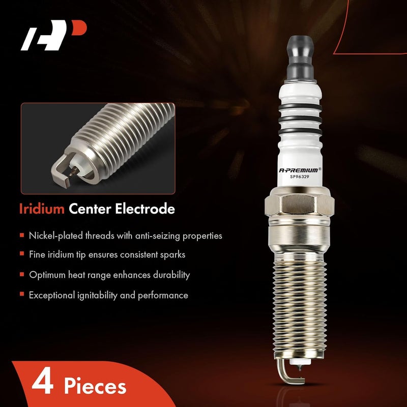 A-Premium شمعات احتراق إيريديوم بلاتينية من A-Premium - عبوة من 4 - Image 3