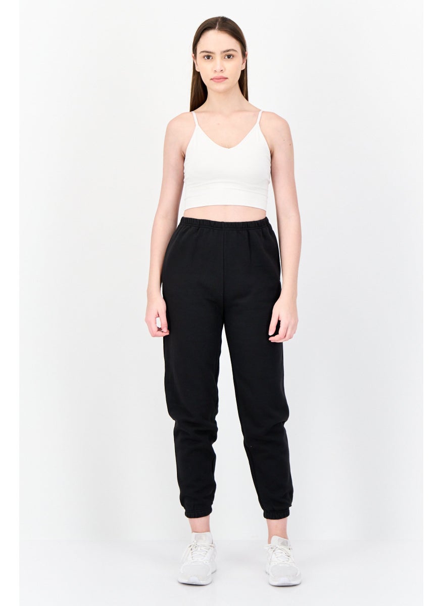 Reebok Women Sportswear Fit Drawstring Outdoor Sweatpants, Black  - Image 3