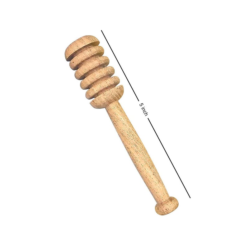 Right Products 5 Inch Long Handcrafted Wooden Honey Dipper Stick Pack of 2 - Image 2
