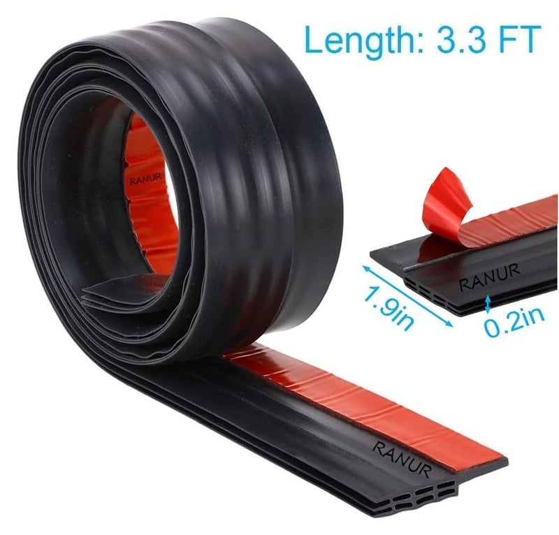 Vichip Silicon Door Bottom Sealing Strip Self Adhesive Door Gap Filler Rubber Door Bottom Sealing Strip Guard Protector from Cockroach Insect Bugs Air Dust Black - Image 5