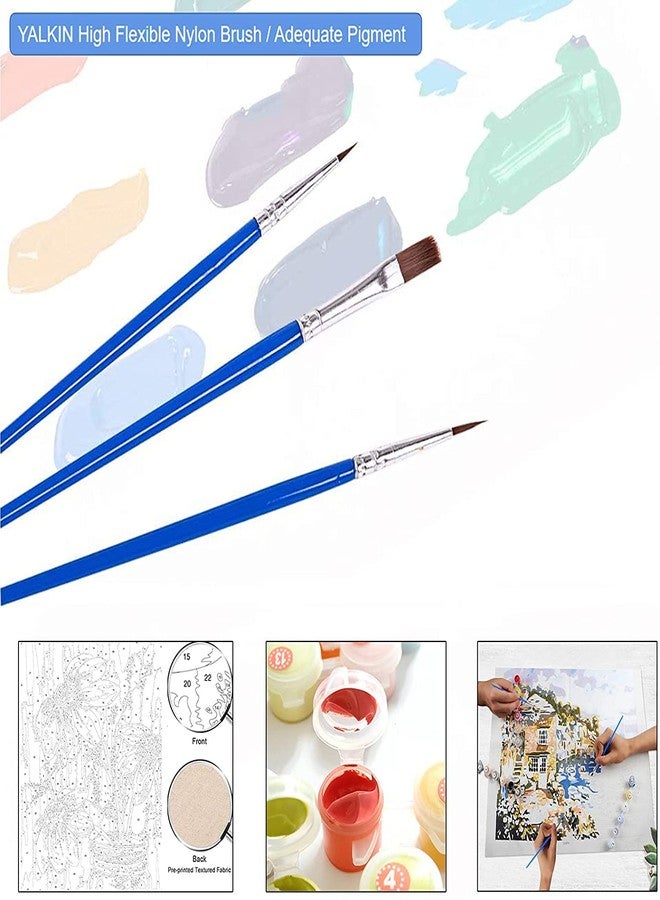 YALKIN Paint by Number Kits for Adults on Canvas, Large Oil Acrylic Painting Kit 15.8x35.5in World Map Easy DIY Paintwork for Beginners, without Frames - Image 5