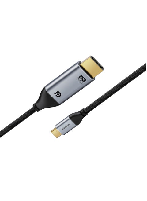 USB-C to Display 4K Cable, USB 3.1 Type C Thunderbolt 3 to HDMI 4K Ultra HD 60Hz, (4096×2160) Adapter, 4K High Dynamic Range (HDR), 3D visual effect
