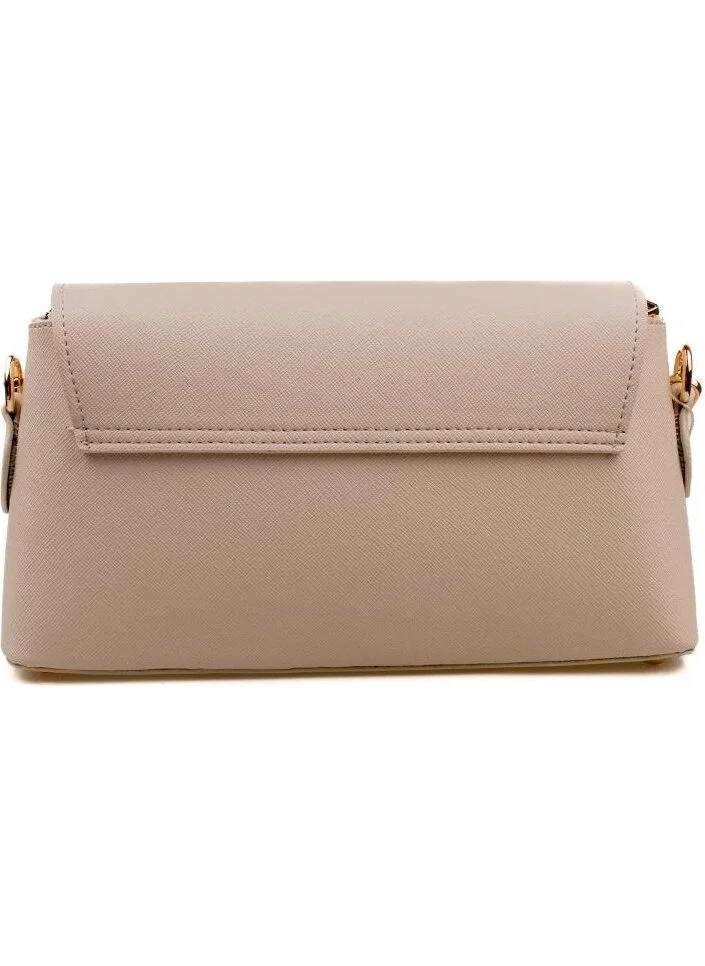 ARMINE Cream Plain Women's Medium Size Classic Handbag