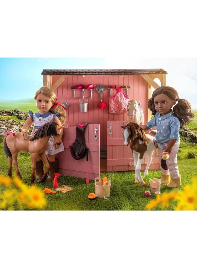 Our Generation Shelley & Buckskin Appaloosa 18-inch Equestrian Doll & Foal For Girls 3 years and above - Image 1