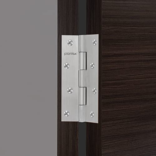 Plantex Heavy Duty Stainless Steel Door Hinges 5 inch x 12 Gauge/2.5 mm Thickness Home/Office/Hotel for Main Door/Bedroom/Kitchen/Bathroom - Pack of 3 (Satin Matt) - Image 4