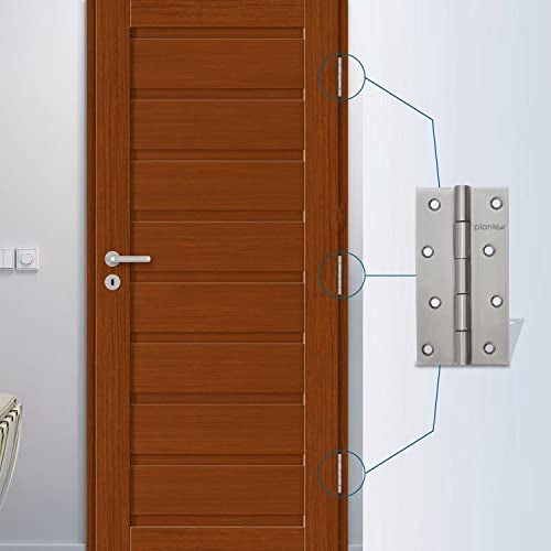 Plantex Heavy Duty Stainless Steel Door Hinges 5 inch x 12 Gauge/2.5 mm Thickness Home/Office/Hotel for Main Door/Bedroom/Kitchen/Bathroom - Pack of 3 (Satin Matt) - Image 5