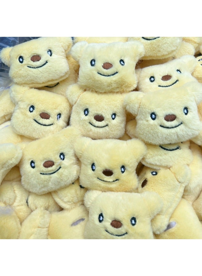 Internet Celebrity Butter Bear Plush Bear Head Brooch Doll Birthday Gift Shoes And Socks Jewelry Cute Bag Accessories-Specifications:Light Butter Bear - Image 2