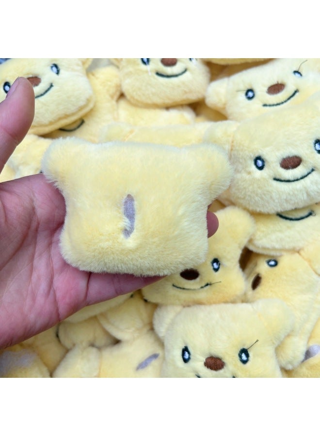 Internet Celebrity Butter Bear Plush Bear Head Brooch Doll Birthday Gift Shoes And Socks Jewelry Cute Bag Accessories-Specifications:Light Butter Bear - Image 4