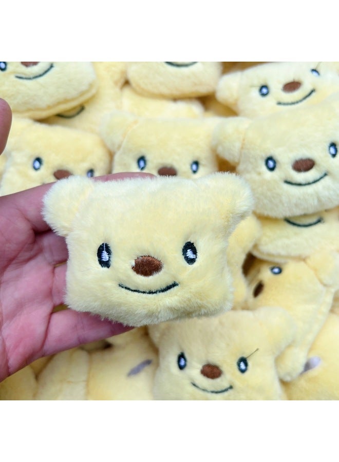 Internet Celebrity Butter Bear Plush Bear Head Brooch Doll Birthday Gift Shoes And Socks Jewelry Cute Bag Accessories-Specifications:Light Butter Bear - Image 3