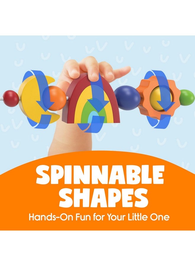 Toy Bar Compatible With Baby Bjorn Bouncer Toy Bar Engaging Colorful Shapes All Wood Spinnable Natureinspired Figures Bar Compatible With Baby Bjorn Toy Bar