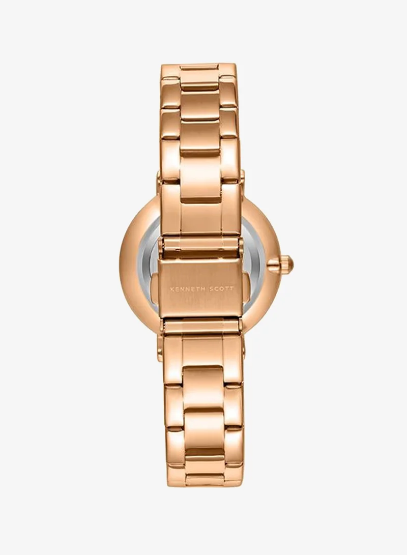 Kenneth Scott white Women's Stainless Steel Analog Watch K23536-RBKW - 32.5 mm for Women | Best Price UAE