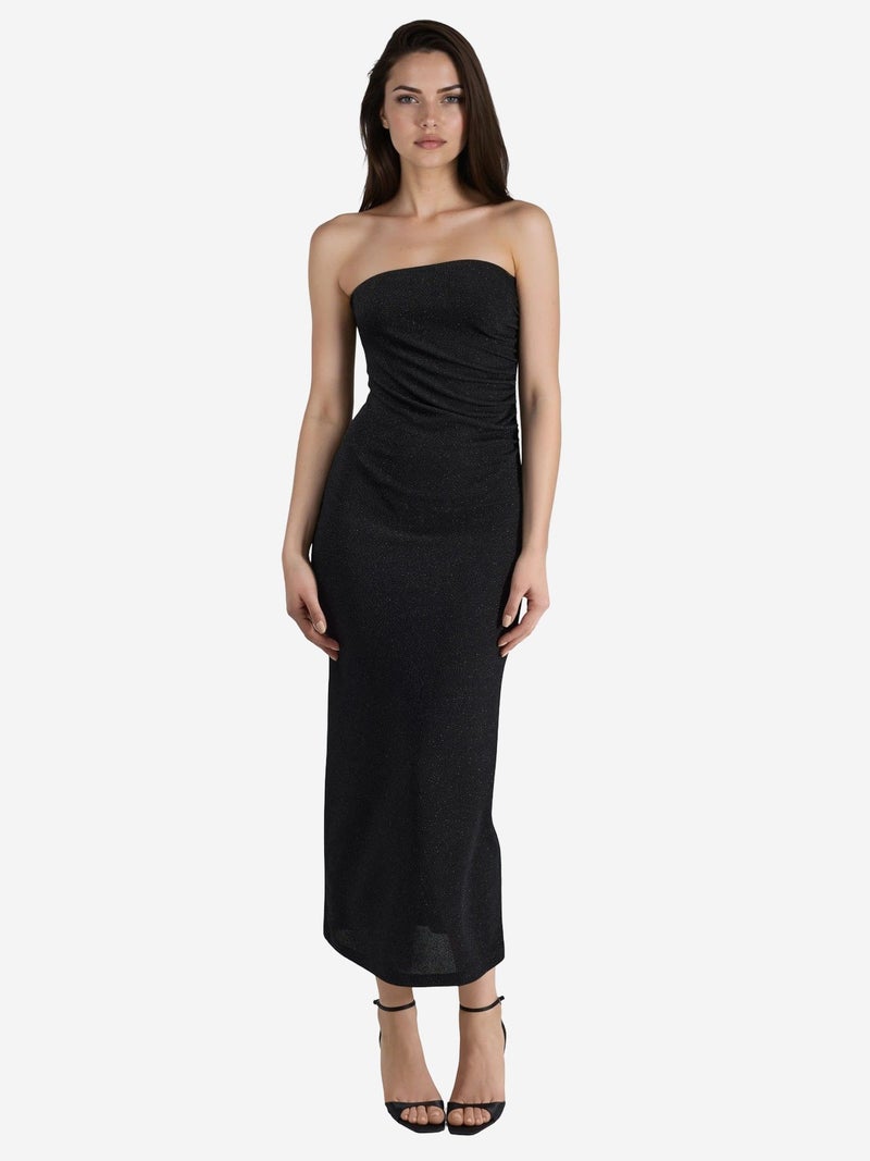 BUSEM Shiny Slit Detailed Maxi Dress - Image 1