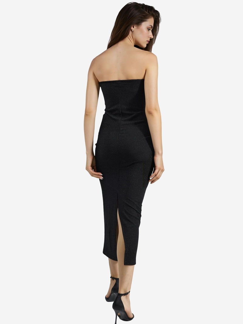 BUSEM Shiny Slit Detailed Maxi Dress - Image 4