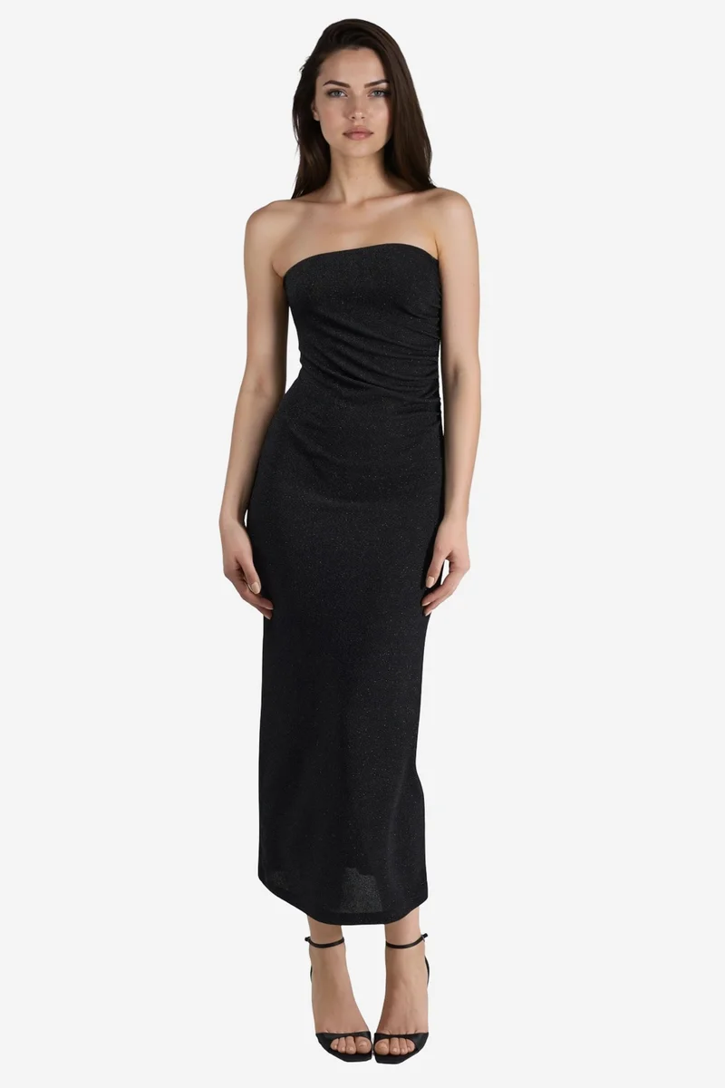 Busem BUSEM Shiny Slit Detailed Maxi Dress