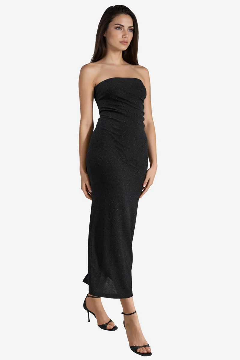 Busem BUSEM Shiny Slit Detailed Maxi Dress