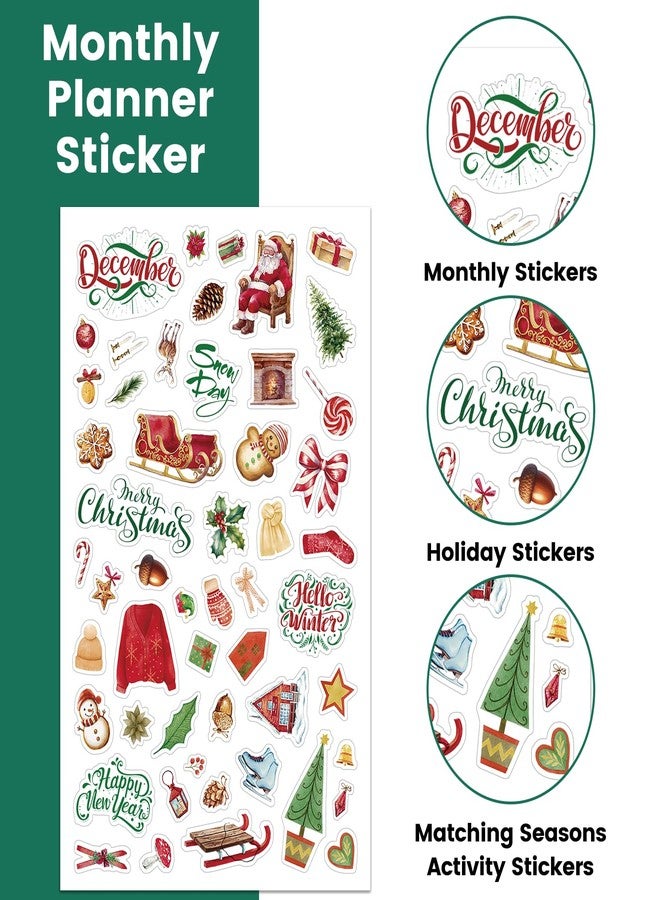 Shoparr Planner Stickers - Calendar Stickers for Celebration and Decoration, 12 Monthly Festival Theme Sticker for Adults Planner, for Festival Events, Daily Tasks(14 Sheets, 1500+ Sticker Per Pack) - Image 4
