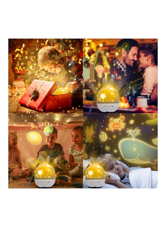NIBEMINENT Star Projector Night Light With IR Remote Control Dimmable Rabbits LED white 15.7 x 11.5 12cm - Image 4