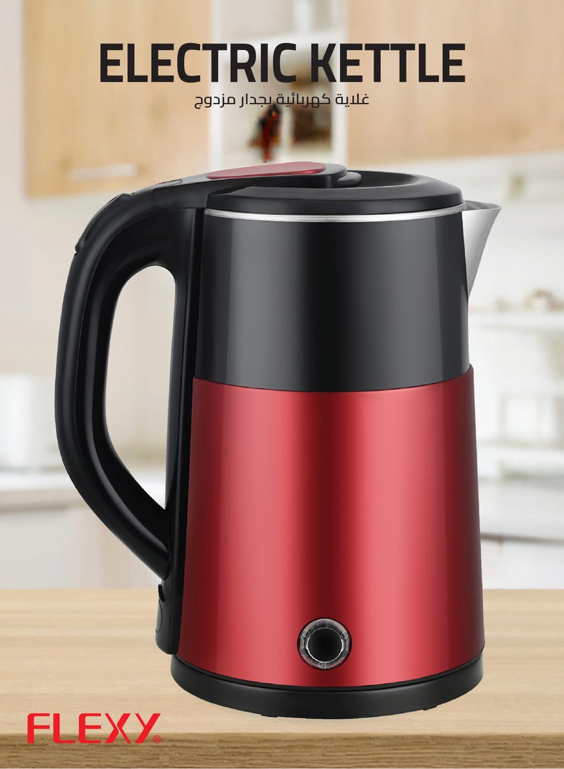 Flexy 2.2L 1500W Electric Kettle  Stainless Steel Water Boiler | Portable Pot Instant Water Heater And Tea Maker  | Auto Shut-Off Boil-Dry Protection 360° Swivel Base | Cool Handle  - Image 2