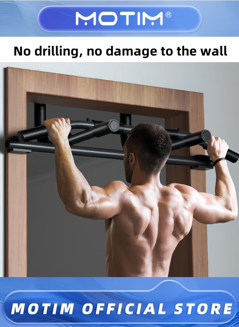 Motim Pull Up Bar Doorway Heavy Duty Chin Up Bar Door Workout Bar with Foam Grips for Home Gym Workout Strength Training - Image 2