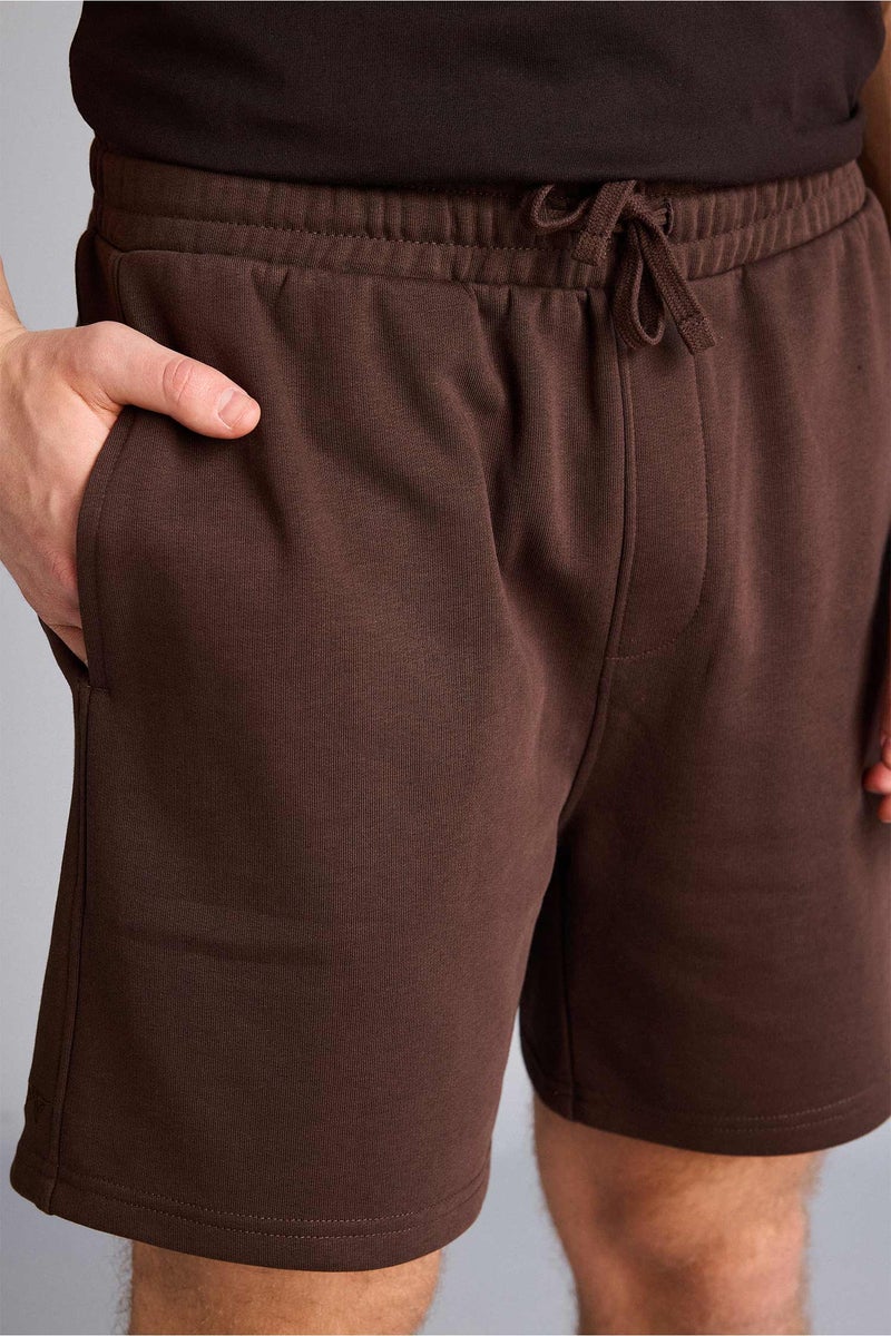 DeFacto Brown Man Regular Fit Regular Hem Shorts Casual - Image 4