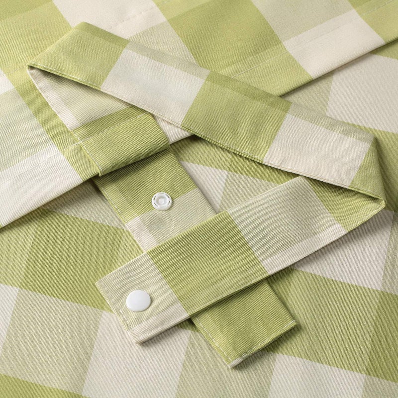 VOGOL VOGOL Green & White Farmhouse Curtain Valance  Buffalo Check Tie Up Window Shade Rod Pocket Tie-up Valances for Cafe  52x18  One Piece  - Image 4