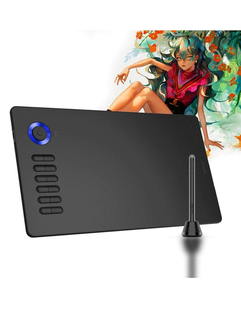 Veikk - A15 Pro Graphics Drawing Tablet 10 by 6 Inch Digital Drawing Tablet With 12 Hotkeys and a Quick Dial - Image 1