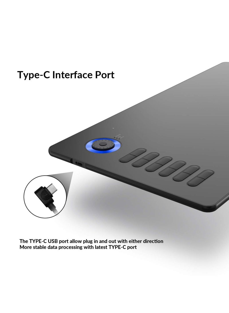 Veikk - A15 Pro Graphics Drawing Tablet 10 by 6 Inch Digital Drawing Tablet With 12 Hotkeys and a Quick Dial - Image 1