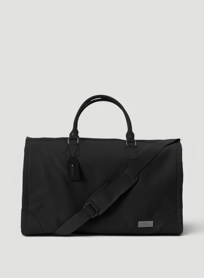 هوتيل كوليكشن حقيبة سفر (Duffle Bag) - حقيبة سفر فاخرة متوافقة مع معايير TSA - متينة وأنيقة وواسعة للحفاظ على الملابس خالية من التجاعيد - لون أسود