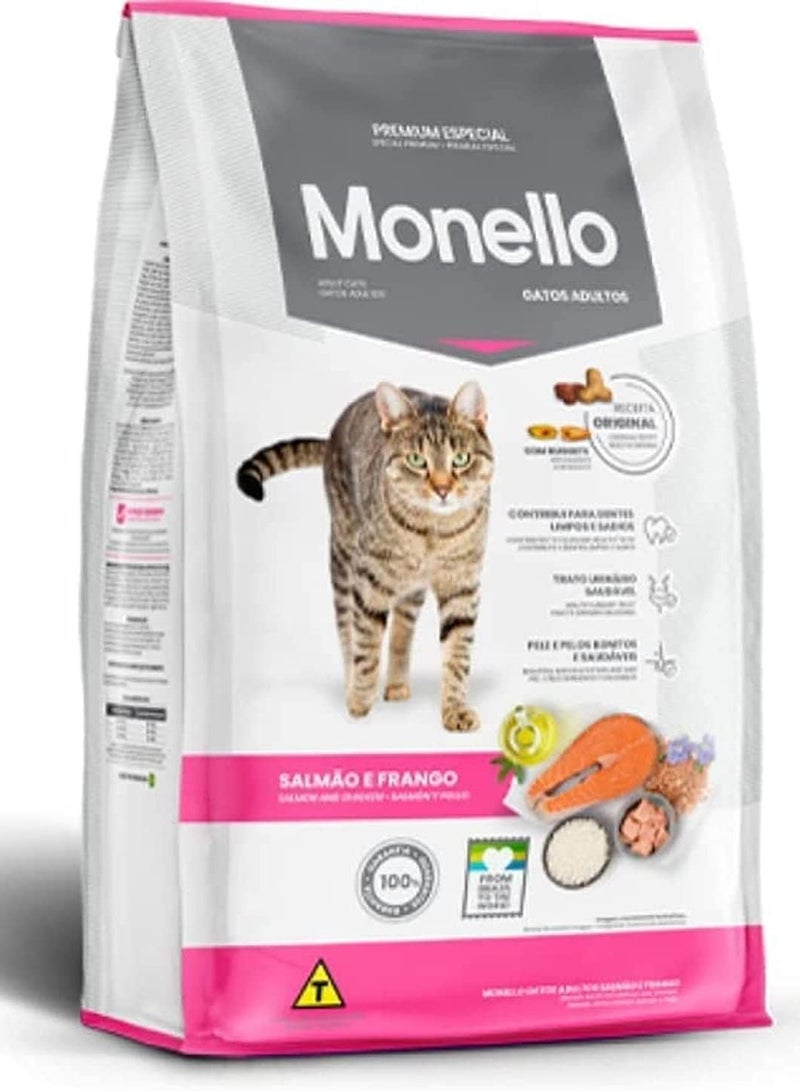 MONELLO Adult Cat Food Salmon And Chicken 1 Kg - Image 1