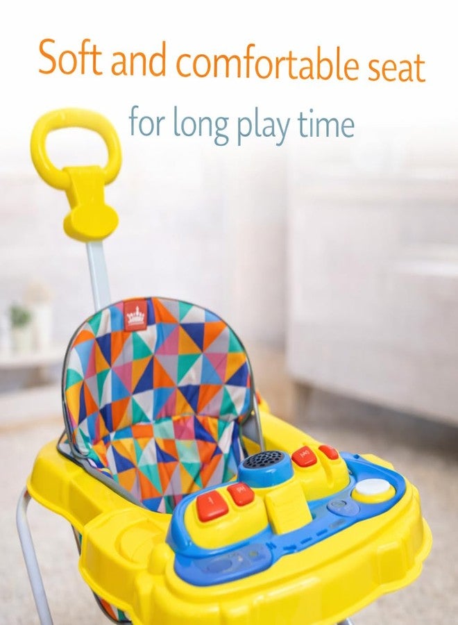 Maanit Baby Walker for Kids, Foldable Kids Walker with Height Adjustable & Parental Push Handle | Walker for Baby with Music & Light, | Walker for 6-12 Months Boy Girl (Blue) - Image 4