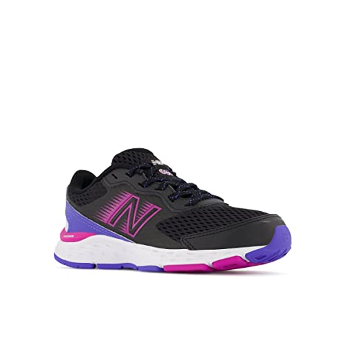 New Balance Kid's 680 V6 Lace-up Running Shoe, Black/Magenta Pop/Aura, 11.5 Little Kid - Image 5