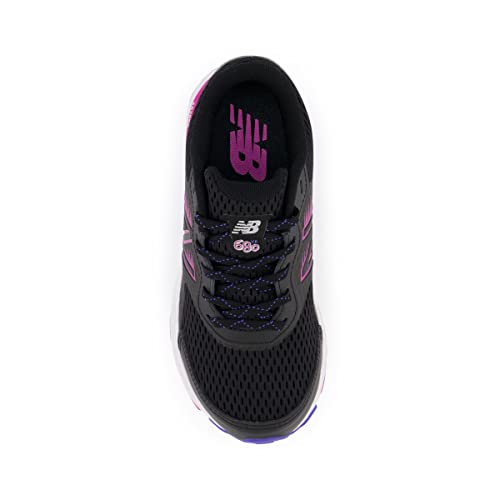New Balance Kid's 680 V6 Lace-up Running Shoe, Black/Magenta Pop/Aura, 11.5 Little Kid - Image 4