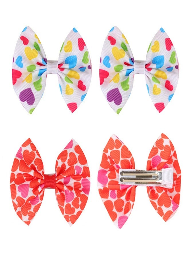 Dzrige Valentine's Day Hair Bows Clips,Love heart Pattern Hairpins,Heart Shaped Clip Hair Accessories for Women Girls Valentine's Day Mother's Day Birthday Wedding Themed Party Gift - Image 1