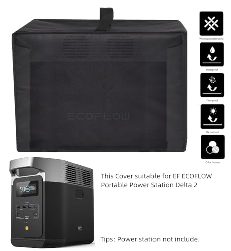 AF-WAN Dust Cover For Portable Power Station,Heavy Duty Waterproof Double Layers Compatible With EF ECOFLOW Portable Power Station Delta 2 - Image 2