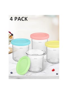 erorex 16 oz. Containers | Extra Replacement Pints and Lids - Compatible with Ninja Creami NC301 NC300 NC299AMZ Series ONLY (4 Pack - Blue, Pink, Green, Yellow)  - Image 2
