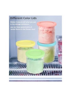 erorex 16 oz. Containers | Extra Replacement Pints and Lids - Compatible with Ninja Creami NC301 NC300 NC299AMZ Series ONLY (4 Pack - Blue, Pink, Green, Yellow)  - Image 3