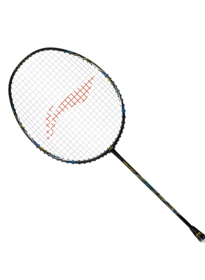 Li-Ning Blaze 100 84G Carbon Fibre Badmiton Racket strung Badminton Racket with Free Full Cover (Charcoal/Lime/Blue) - Image 1