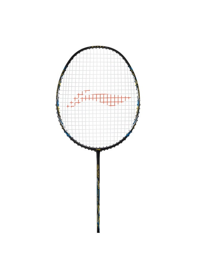 Li-Ning Blaze 100 84G Carbon Fibre Badmiton Racket strung Badminton Racket with Free Full Cover (Charcoal/Lime/Blue) - Image 2
