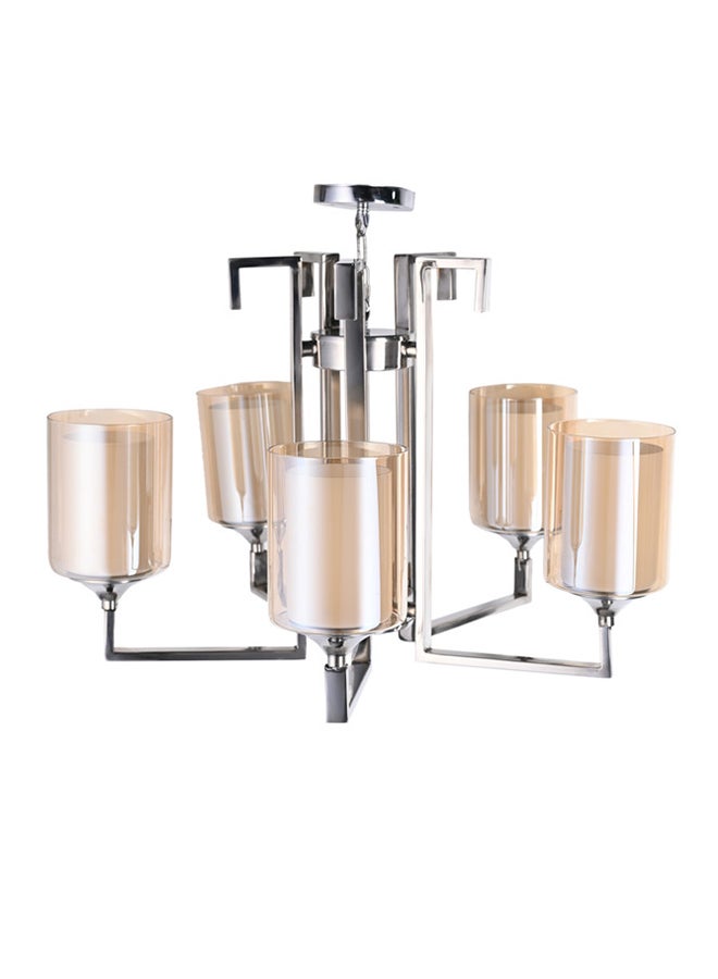 El Rawda Lighting Eimilia Stainless Chandelier | Modern Chandelier | Material: Stainless Steel | Color: Chrome | Size: 50x48 cm