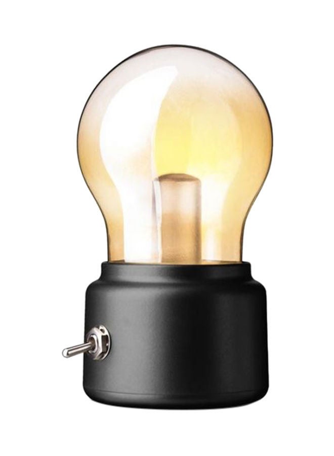 NIBEMINENT Rechargeable LED Vintage Night Light Yellow/Black 10x10centimeter - Image 1